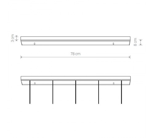 Основание Nowodvorski 8561 Cameleon Canopy B 780 BL