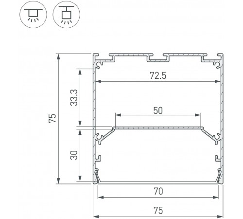 Профиль накладной Arlight 041856 SL-LINE