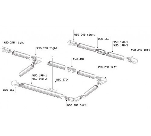 Подвес для трека Italline WSO 37D white WSO