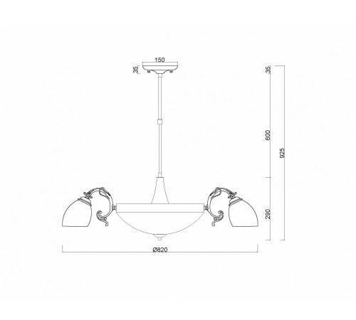 Люстра на штанге MyFar MR1524-11C Ceiling