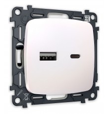 Розетка 2хUSB type A и C без рамки Ambrella Volt MO211010 Quant