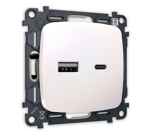 Розетка 2хUSB type A и C без рамки Ambrella Volt MO211010 Quant