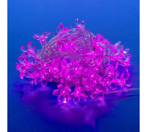 Гирлянда с насадками Сакура розовая 07933