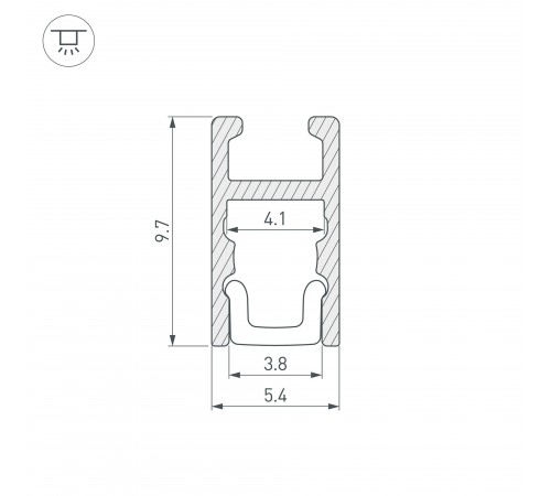 Профиль накладной Arlight 036385 ARH-KANT