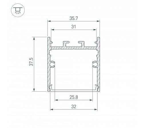 Профиль накладной Arlight 038362 SL-LINE