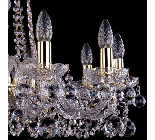Подвесная люстра Bohemia Ivele Crystal 1402/10/240/G/Balls 1402