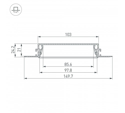 Профиль встраиваемый Arlight 034987 SL-LINIA
