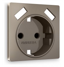 Накладка для розетки с заземлением и со шторками и 2хUSB type A Ambrella Volt AP6390 Quant