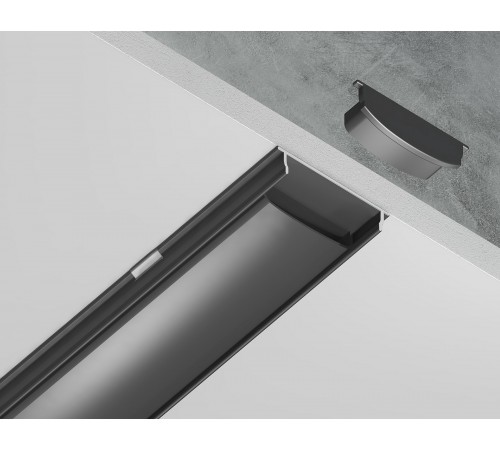 Профиль накладной гибкий Ambrella Light GP1600BK/BK GP