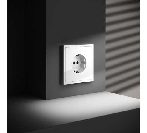 Розетка с заземлением, без рамки Voltum VLS040101 S70