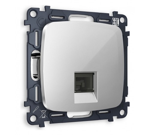 Розетка Ethernet RJ-45 и со шторками, без рамки Ambrella Volt MO412010 Quant