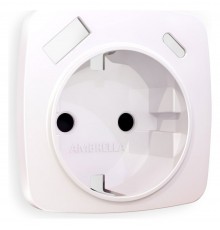 Накладка для розетки с заземлением и со шторками и 2хUSB type A и C Ambrella Volt OP2100 Quant