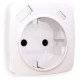 Накладка для розетки с заземлением и со шторками и 2хUSB type A и C Ambrella Volt OP2100 Quant