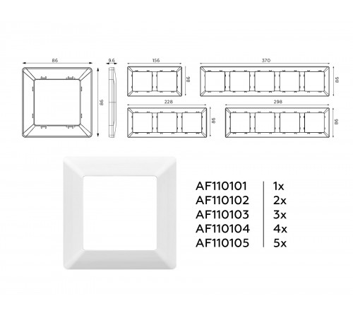 Рамка на 2 поста Ambrella Volt AF110102 Line