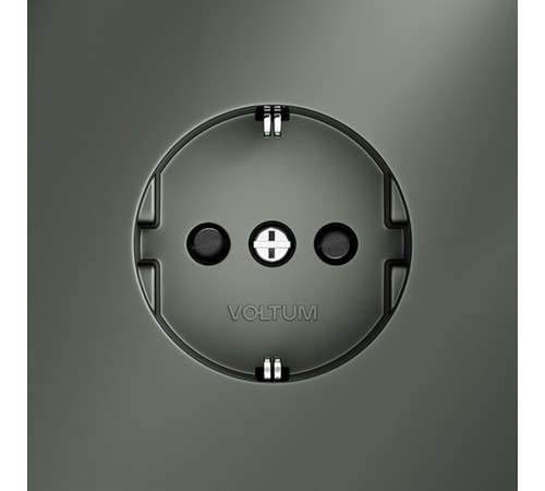 Розетка с заземлением и со шторкой, без рамки Voltum VLS040206 S70