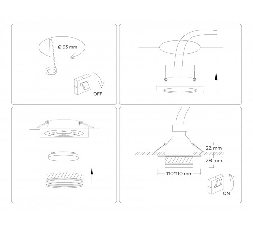 Встраиваемый светильник Ambrella Light TN5221 TN