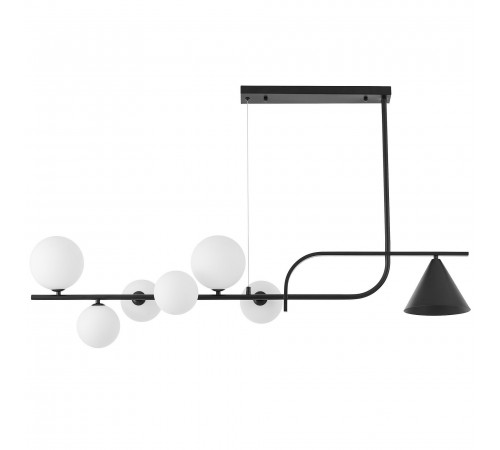 Светильник на штанге LUMINA DECO LDP 7036-7 BK+WT AMADEO