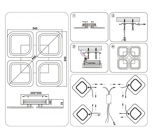 Потолочная люстра Ambrella Light FA4371 FA