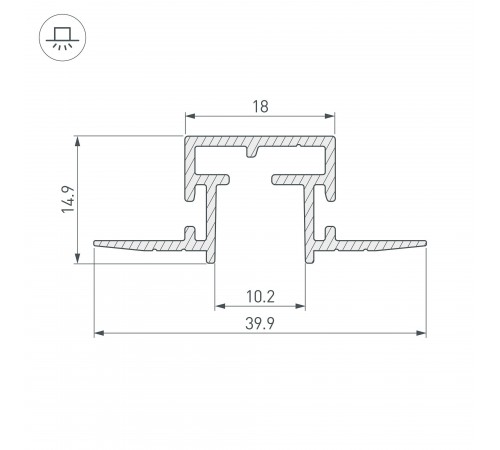 Профиль-держатель накладной Arlight 029090 PIK