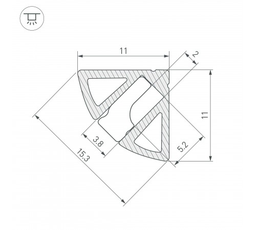 Профиль встраиваемый угловой внутренний Arlight 044086 SL-KANT