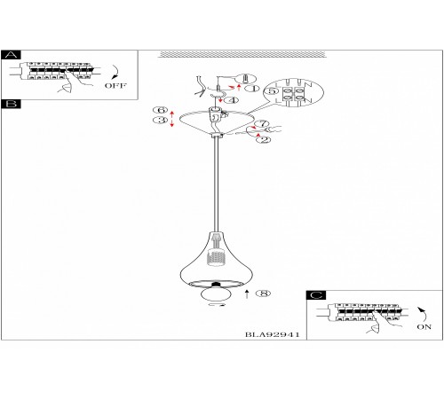 Подвесной светильник Eglo ПРОМО 92941 Nibbia