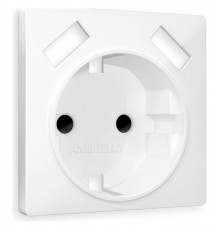 Накладка для розетки с заземлением и со шторками и 2хUSB type A Ambrella Volt AP1290 Quant