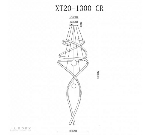 Подвесной светильник iLedex XT20-1300 CR Axis