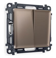 Выключатель двухклавишный без рамки Ambrella Volt MA633020 Quant