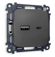 Розетка 2хUSB type A и C без рамки Ambrella Volt MO911010 Quant