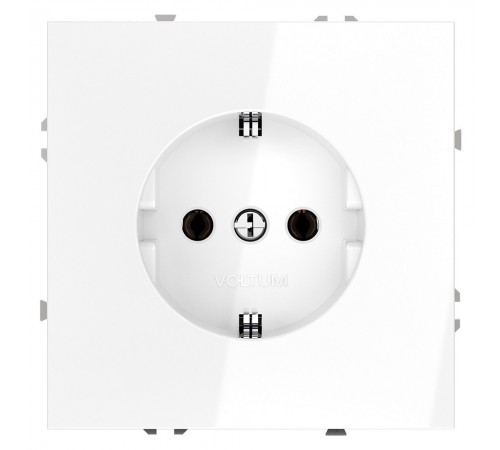 Розетка с заземлением, без рамки Voltum VLS040101 S70