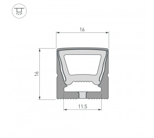 Профиль накладной гибкий Arlight 045774 WPH-FLEX