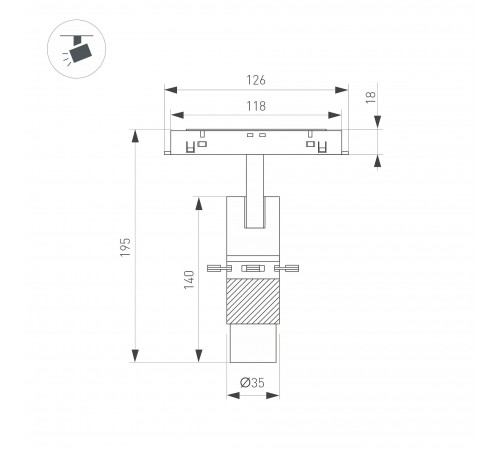 Светильник на штанге Arlight 045067 MAG-ORIENT