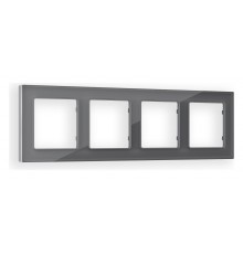 Рамка на 4 поста Ambrella Volt AF330654 Platos Стекло органическое