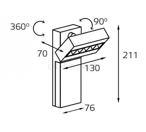 Настенно-потолочный прожектор Italline FOCUS COLD wh/bl/bl dim Focus cold