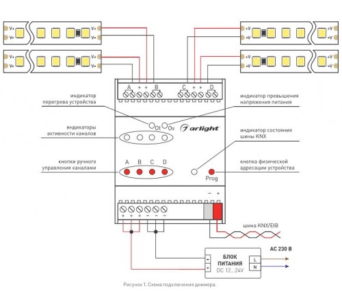 Контроллер-регулятор цвета RGBW Arlight 025658 Intelligent