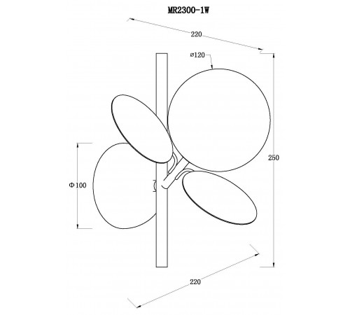 Бра MyFar MR2300-1W Flavia