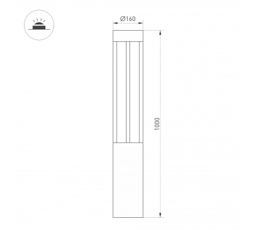 Наземный высокий светильник Arlight 047685 LGD-CASTELLO-BOLL