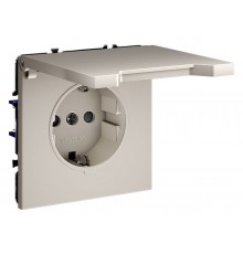 Розетка с заземлением и со шторкой, без рамки с крышкой Voltum VLS040303 S70