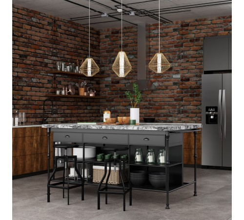 Светильник подвесной Crystal Lux CUADRA SP18W LED GOLD