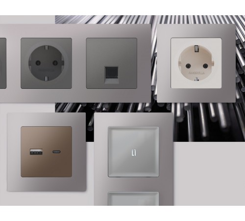 Рамка на 1 пост Ambrella Volt AF220501 Techno