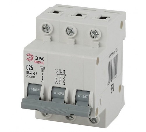 Автоматический выключатель 3P Эра Б0039240 Simple