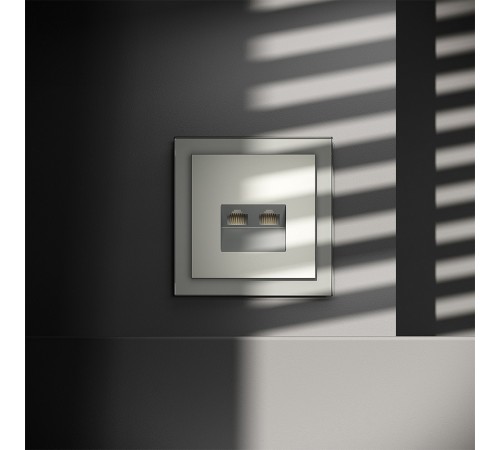 Розетка двойная Ethernet RJ-45 без рамки Voltum VLS060205 S70