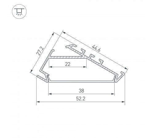 Профиль накладной Arlight 025469 Klus