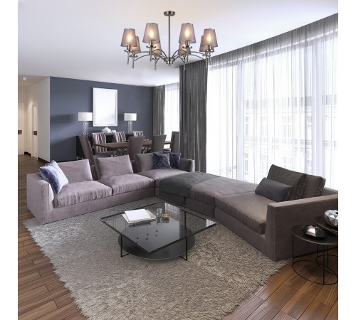 Люстра на штанге Escada 694/8PL Nickel Faith