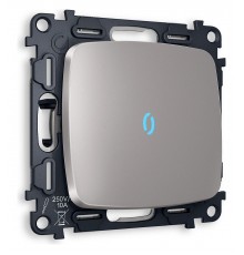 Выключатель проходной одноклавишный с подсветкой без рамки Ambrella Volt MO502040 Quant