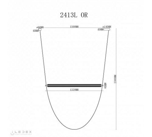 Подвесной светильник iLedex 2413L OR Rocks