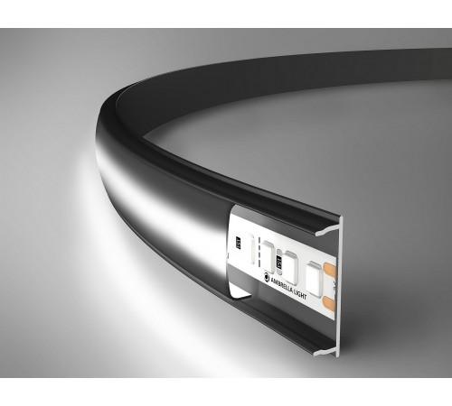 Профиль накладной гибкий Ambrella Light GP1600BK/BK GP