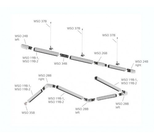 Соединитель гибкий для треков Italline WSO 560 black WSO