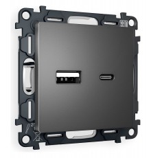 Розетка 2хUSB type A и C без рамки Ambrella Volt MA661010 Quant