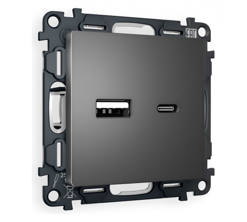 Розетка 2хUSB type A и C без рамки Ambrella Volt MA661010 Quant